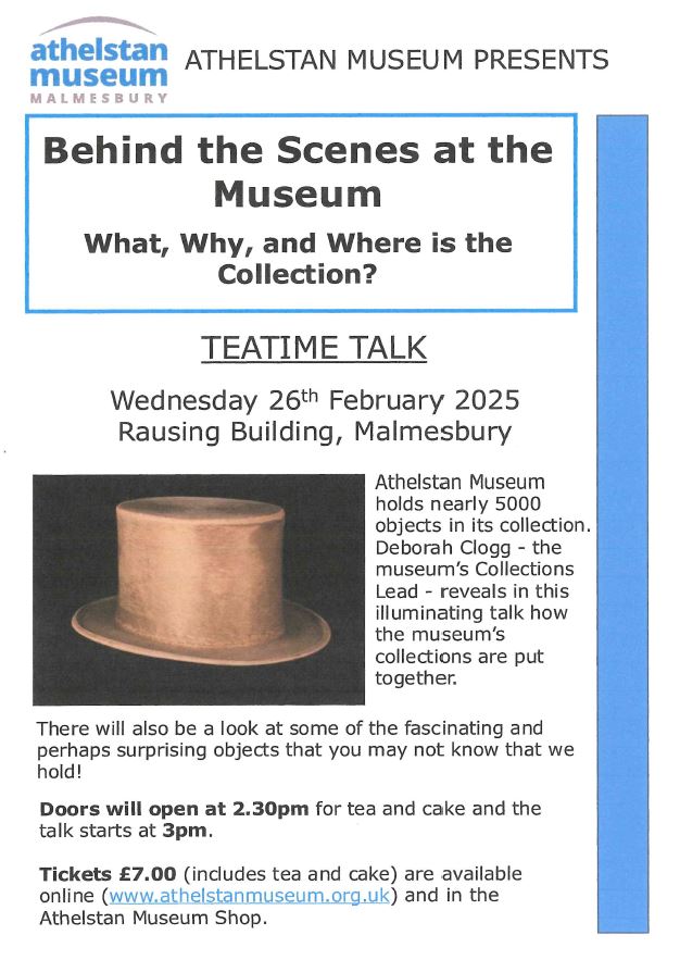 Athelstan Museum - Teatime Talk - Behind the Scenes at the Museum